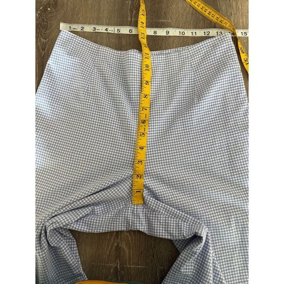 Vintage high rise periwinkle gingham cropped pants - Picture 6 of 7